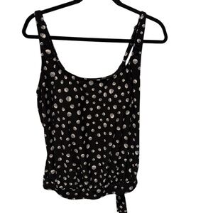 Black and White Polka Dot Women's bathing suit top